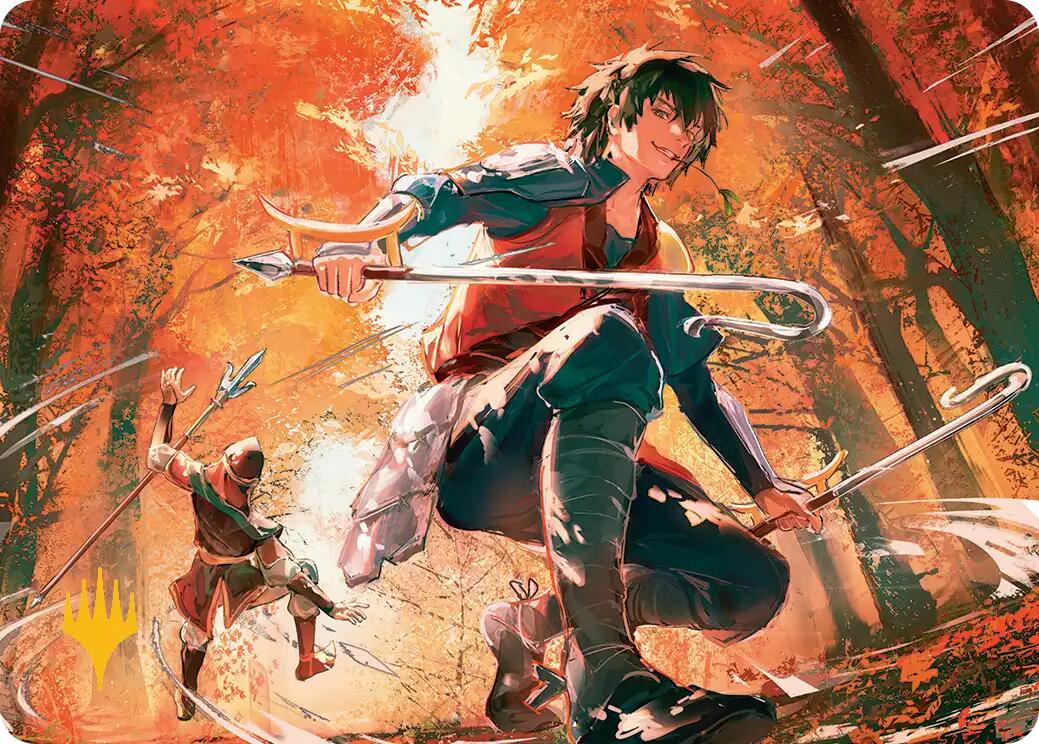 Jet, Rebel Leader Art Card (Gold-Stamped Planeswalker Symbol) [Avatar: The Last Airbender Art Series] | Total Play