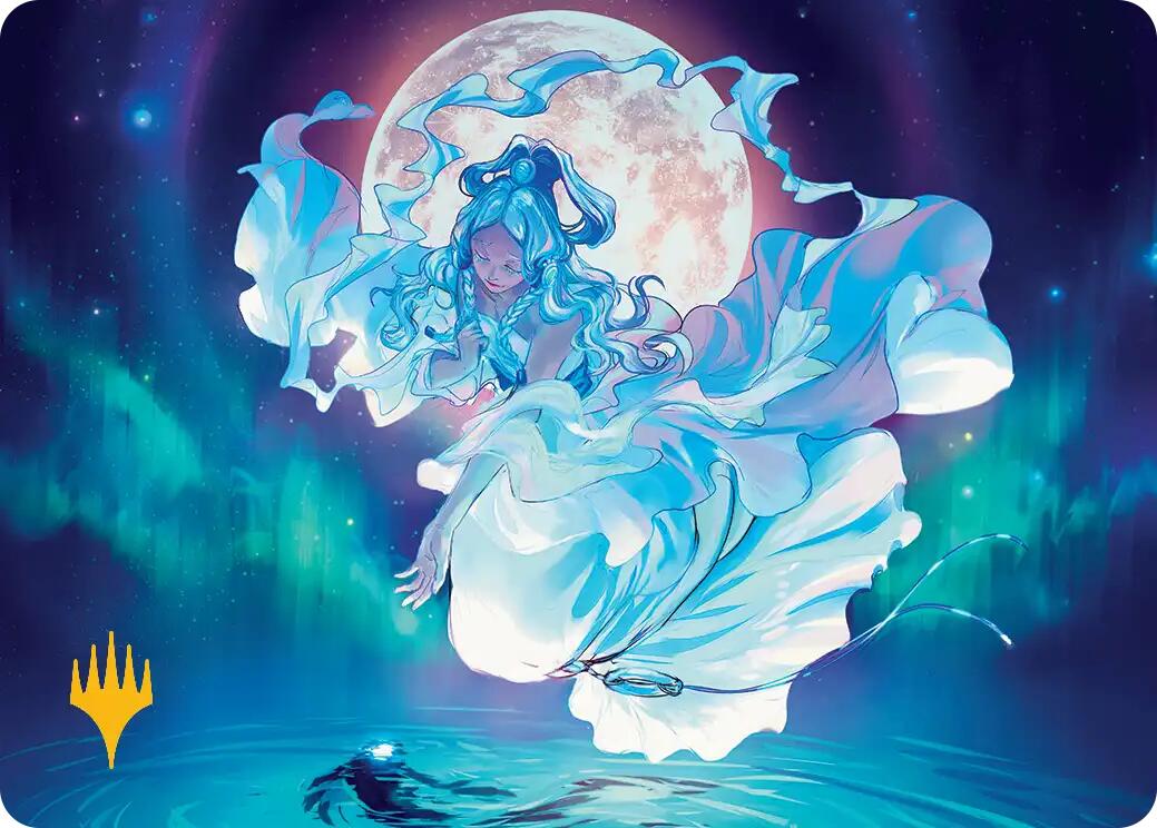 Yue, the Moon Spirit Art Card (Gold-Stamped Planeswalker Symbol) [Avatar: The Last Airbender Art Series] | Total Play