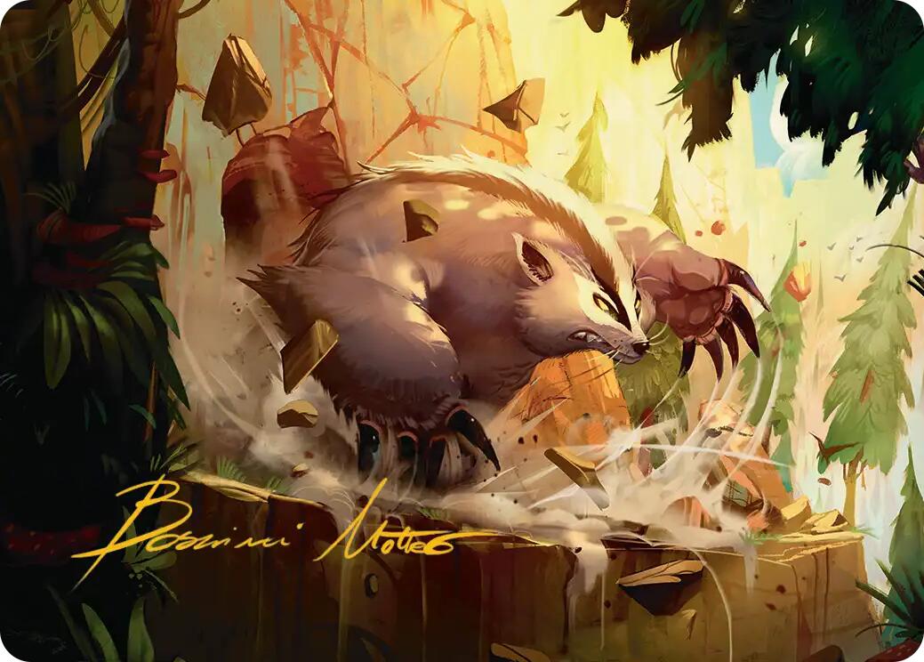 Badgermole Art Card (Gold-Stamped Signature) [Avatar: The Last Airbender Art Series] | Total Play