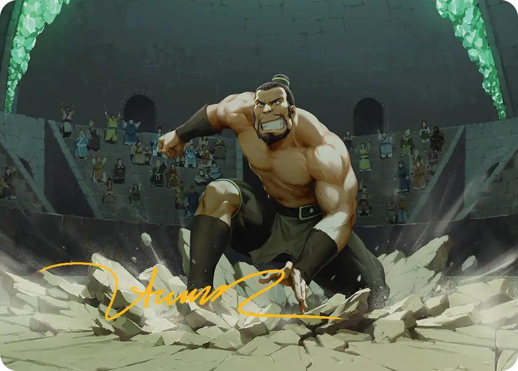 The Boulder, Ready to Rumble Art Card (Gold-Stamped Signature) [Avatar: The Last Airbender Art Series] | Total Play