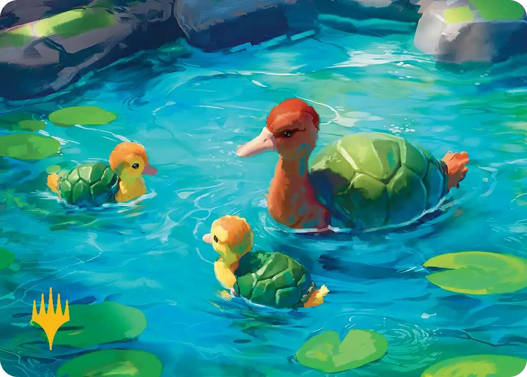 Turtle-Duck Art Card (Gold-Stamped Planeswalker Symbol) [Avatar: The Last Airbender Art Series] | Total Play