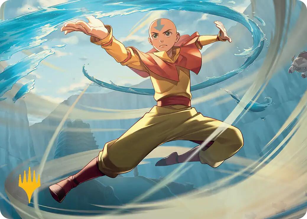 Aang, Swift Savior Art Card (Gold-Stamped Planeswalker Symbol) [Avatar: The Last Airbender Art Series] | Total Play