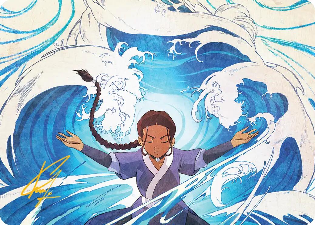 Katara, Water Tribe's Hope Art Card (Gold-Stamped Signature) [Avatar: The Last Airbender Art Series] | Total Play