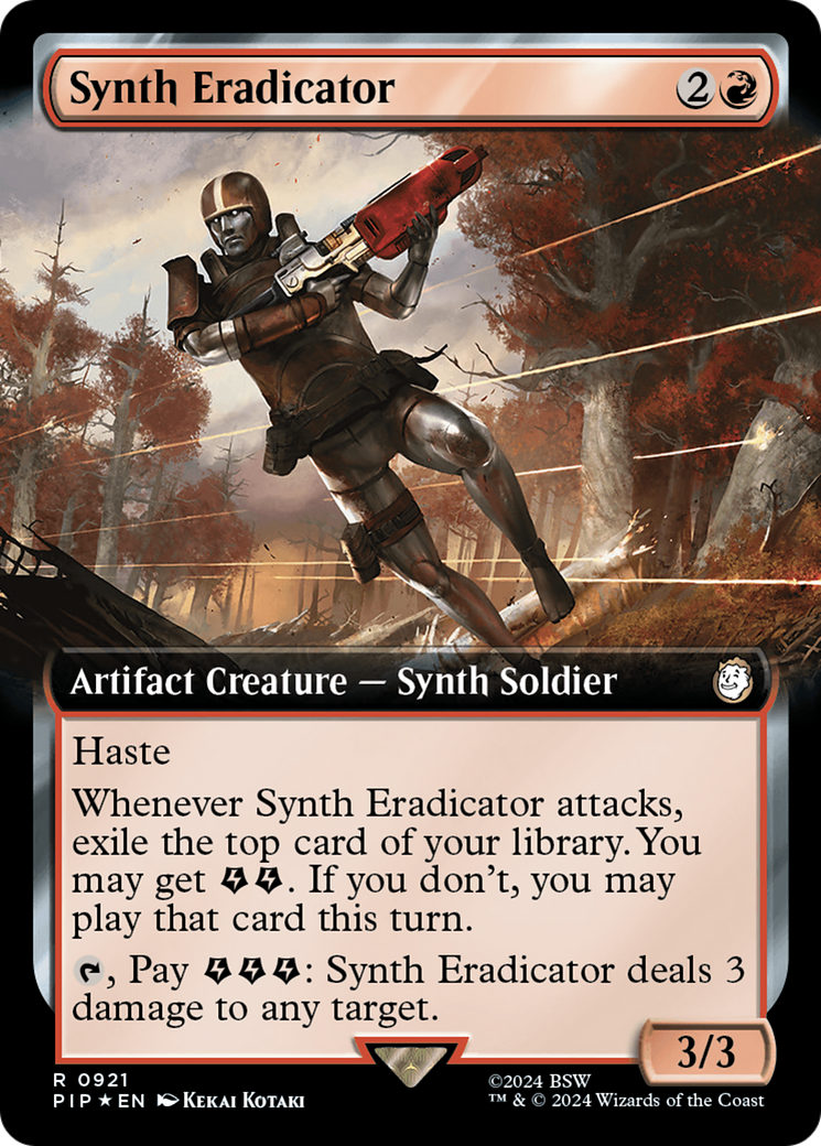 Synth Eradicator (Extended Art) (Surge Foil) [Fallout] | Total Play