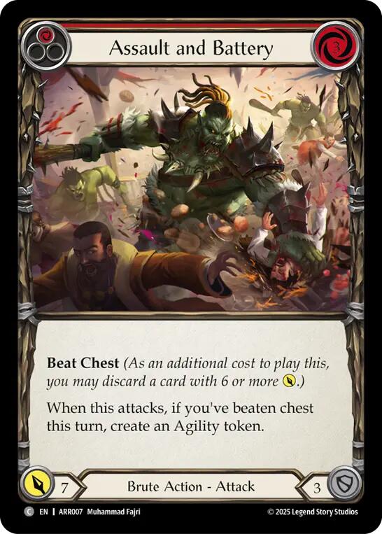 Assault and Battery (Red) [ARR007] (Armory Deck: Rhinar) | Total Play