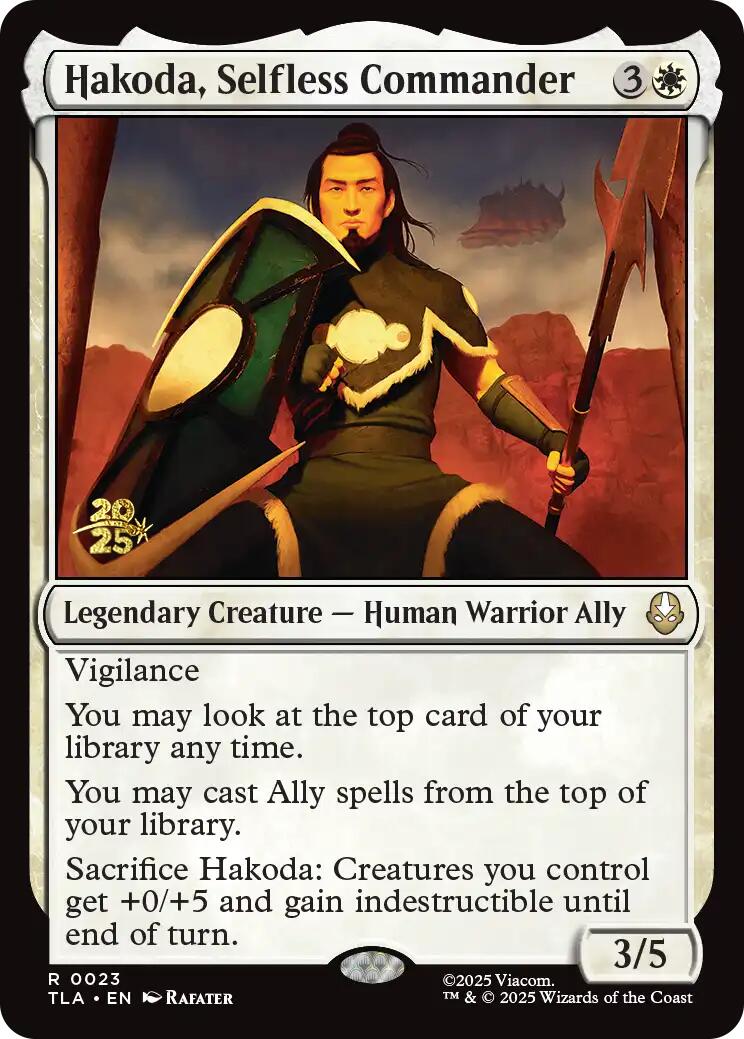 Hakoda, Selfless Commander [Avatar: The Last Airbender Prerelease Cards] | Total Play