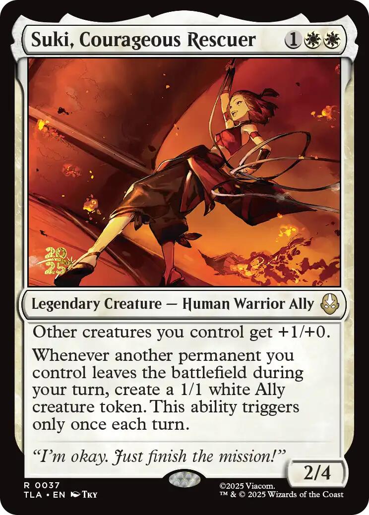 Suki, Courageous Rescuer [Avatar: The Last Airbender Prerelease Cards] | Total Play