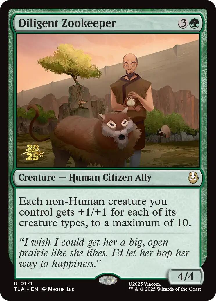 Diligent Zookeeper [Avatar: The Last Airbender Prerelease Cards] | Total Play