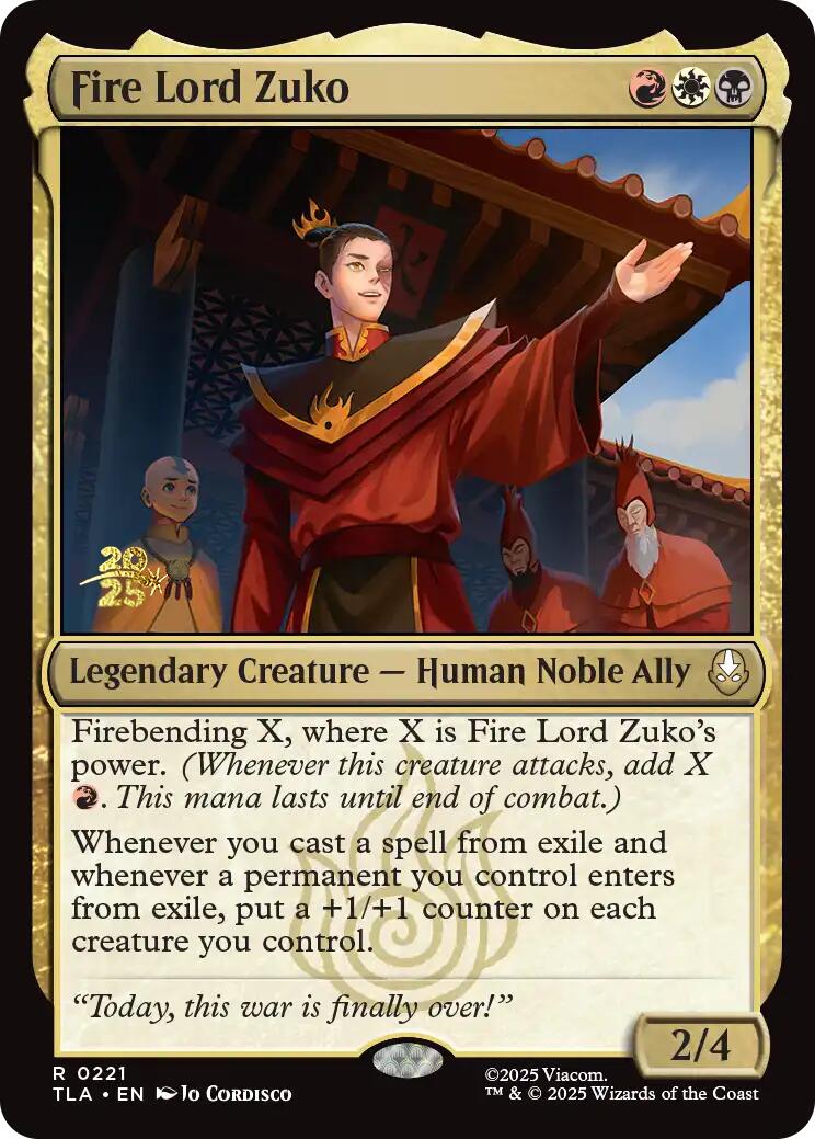 Fire Lord Zuko [Avatar: The Last Airbender Prerelease Cards] | Total Play