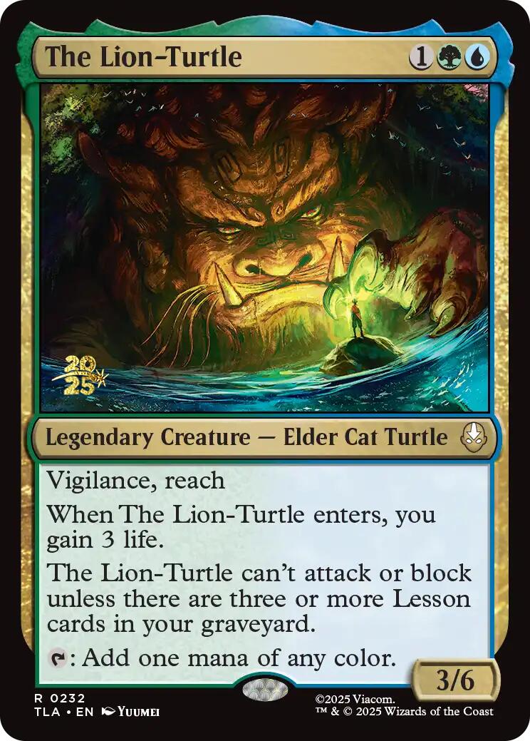The Lion-Turtle [Avatar: The Last Airbender Prerelease Cards] | Total Play