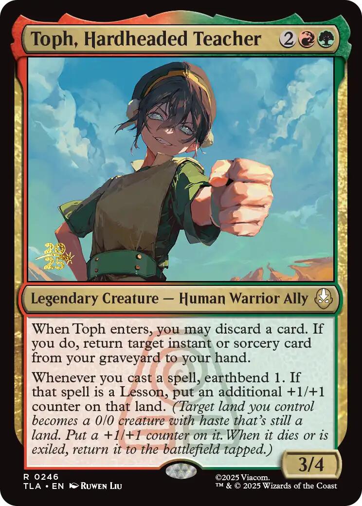 Toph, Hardheaded Teacher [Avatar: The Last Airbender Prerelease Cards] | Total Play