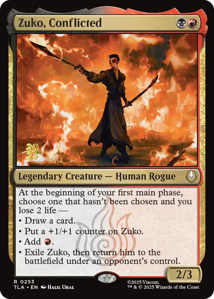 Zuko, Conflicted [Avatar: The Last Airbender Prerelease Cards] | Total Play