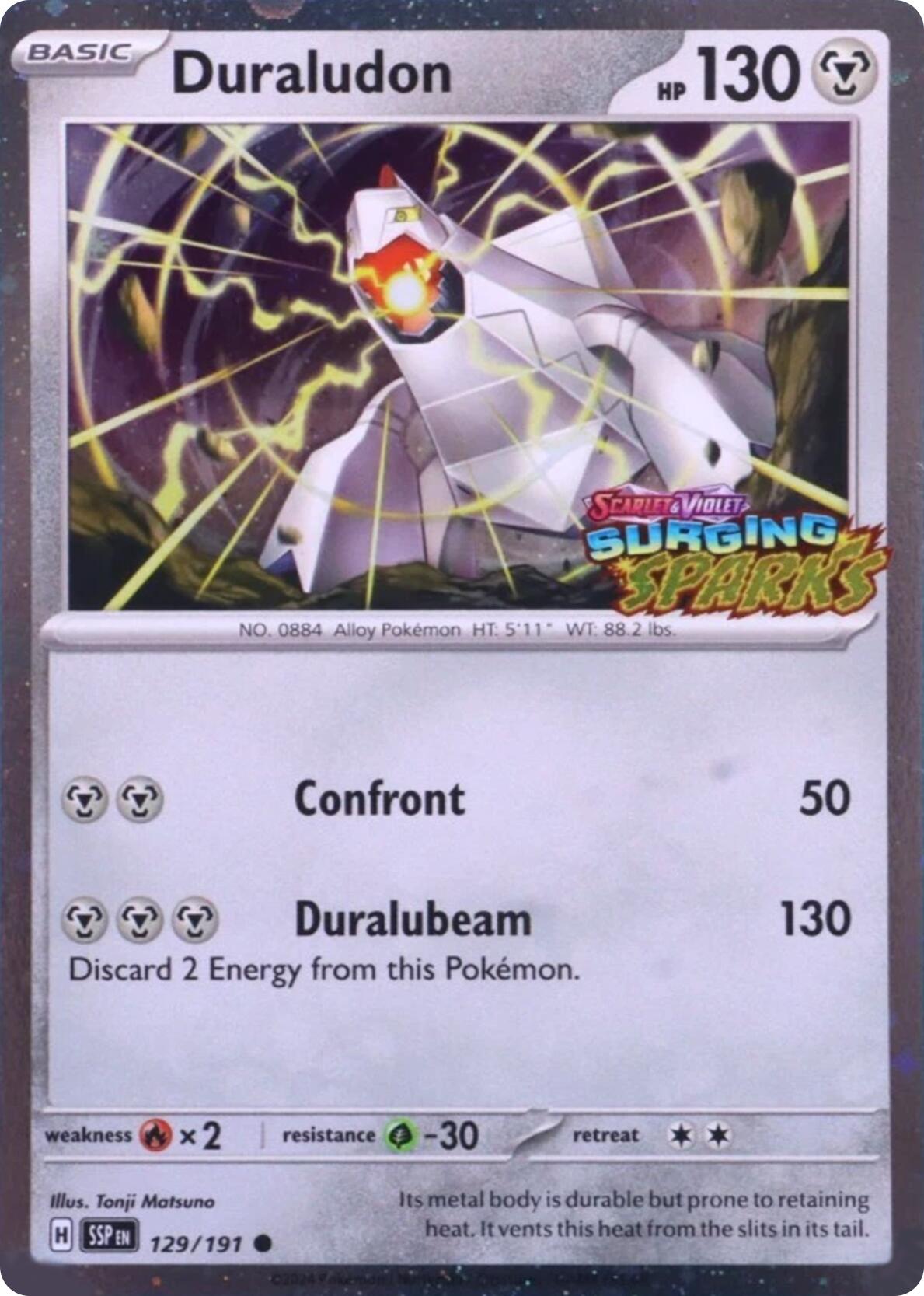 Duraludon (129/191) (Surging Sparks Stamp) [Scarlet & Violet: Surging Sparks] | Total Play