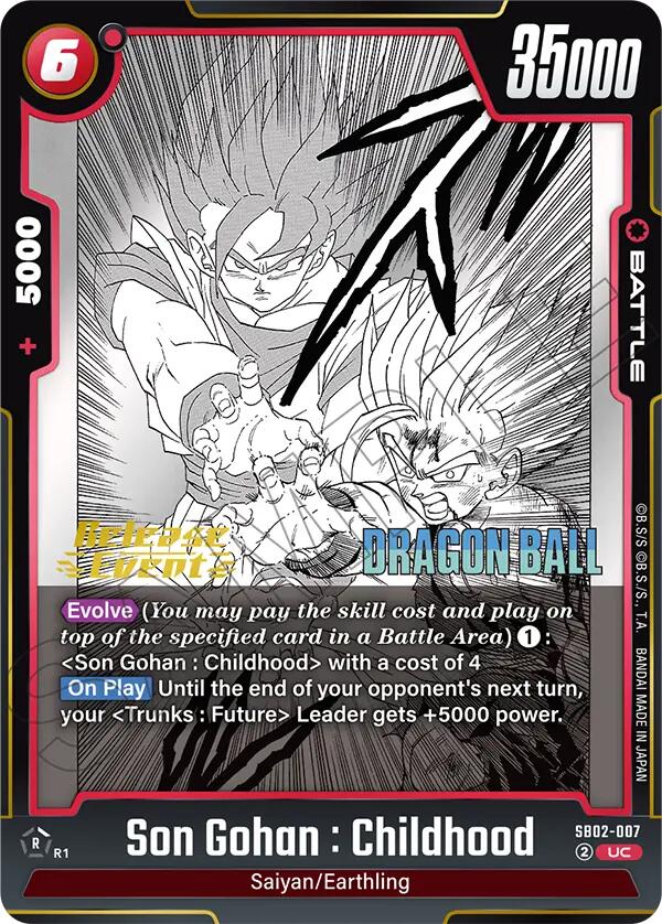 Son Gohan : Childhood (SB02-007) [Manga Booster 02 Release Event Cards] | Total Play