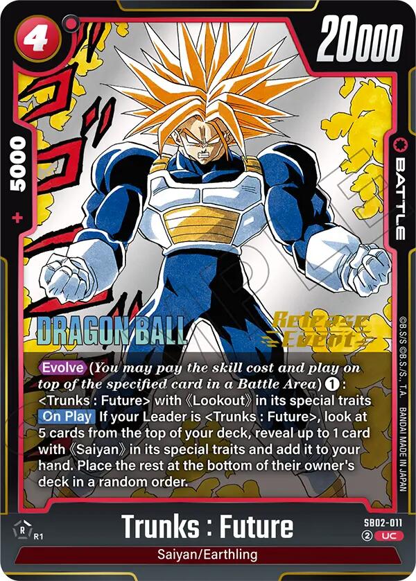 Trunks : Future (SB02-011) [Manga Booster 02 Release Event Cards] | Total Play