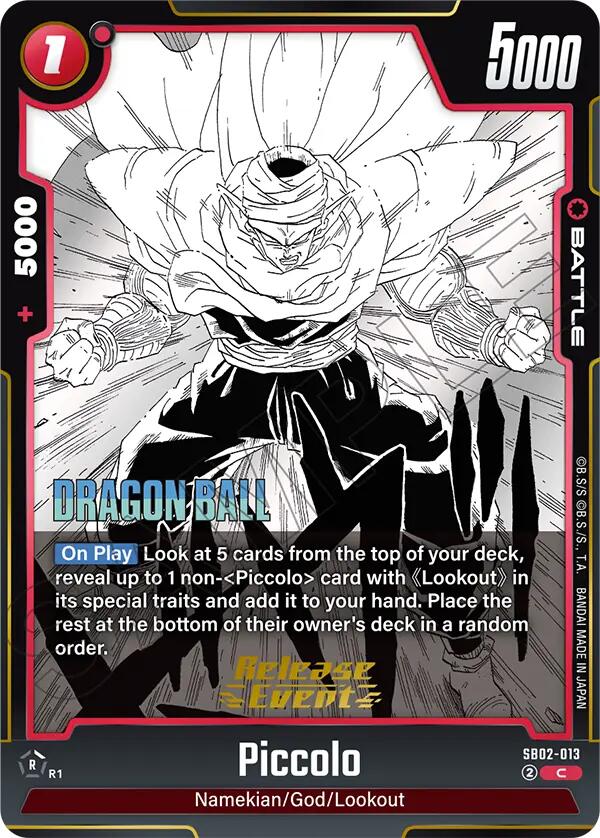 Piccolo (SB02-013) [Manga Booster 02 Release Event Cards] | Total Play