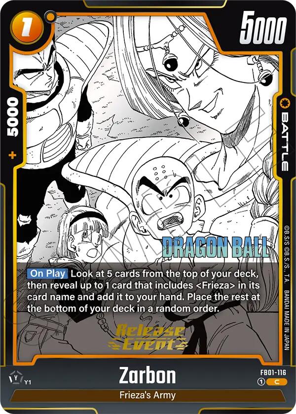 Zarbon (FB01-116) [Manga Booster 02 Release Event Cards] | Total Play