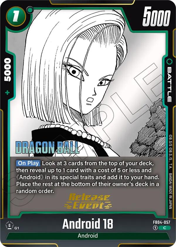 Android 18 [Manga Booster 02 Release Event Cards] | Total Play