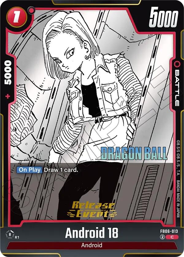 Android 18 (FB06-013) [Manga Booster 02 Release Event Cards] | Total Play