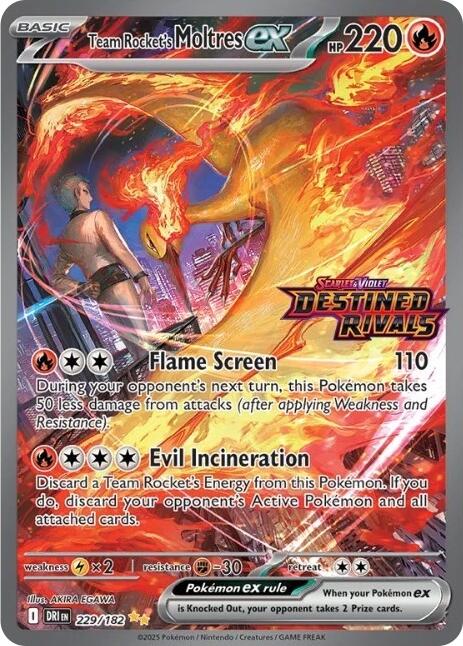 Team Rocket's Moltres ex (229/182) (Destined Rivals Stamp) [Miscellaneous Cards] | Total Play
