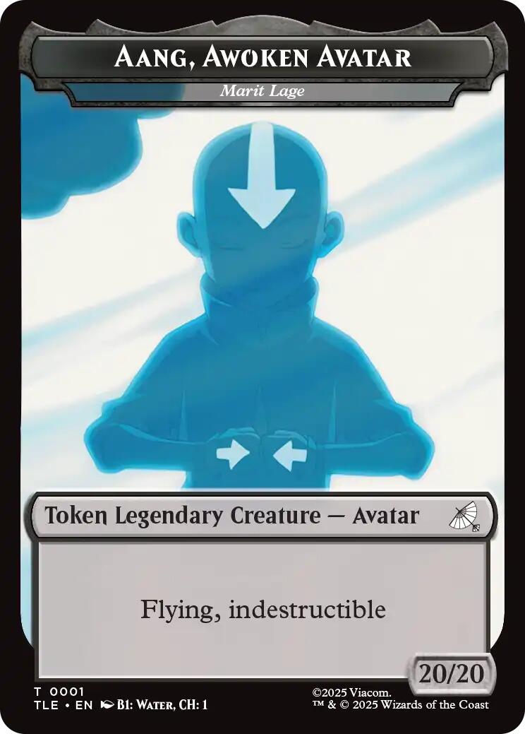 Aang, Awoken Avatar - Marit Lage // Treasure Double-Sided Token [Avatar: The Last Airbender: Eternal-Legal Tokens] | Total Play