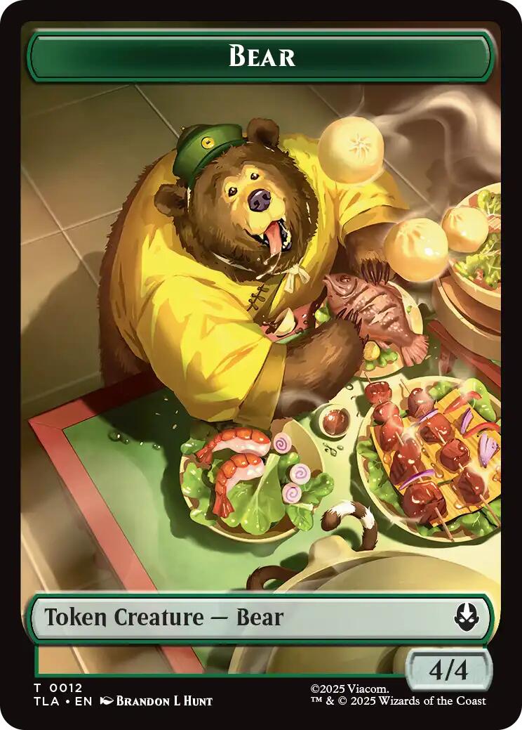 Bear // Food (0020) Double-Sided Token [Avatar: The Last Airbender Tokens] | Total Play