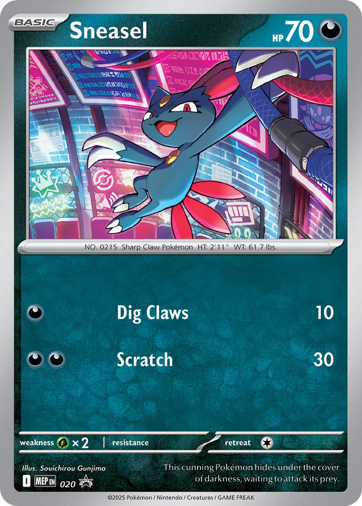 Sneasel (020) (Cosmos Holo) [Mega Evolution Promo] | Total Play