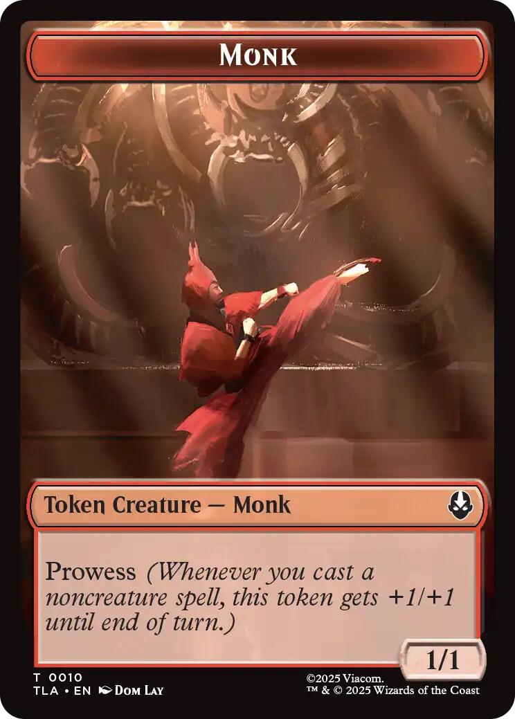 Monk // Food (0021) Double-Sided Token [Avatar: The Last Airbender Tokens] | Total Play