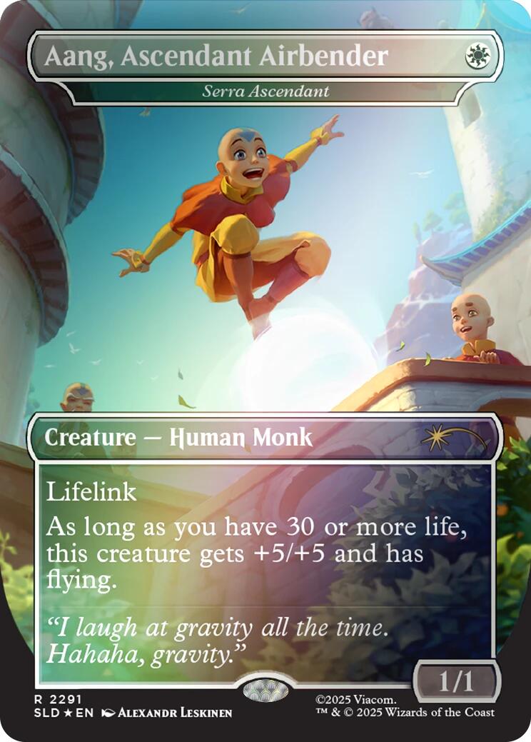 Aang, Ascendant Airbender - Serra Ascendant (Rainbow Foil) [Secret Lair Drop Series] | Total Play