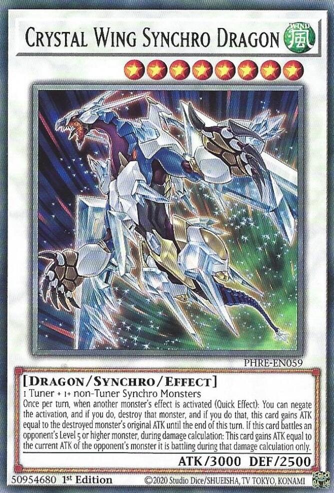 Crystal Wing Synchro Dragon [PHRE-EN059] Rare | Total Play