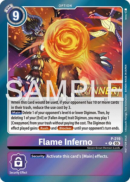 Flame Inferno [P-219] (Official Store Tournament 2026 Vol. 1 Winner) [Promotional Cards] | Total Play