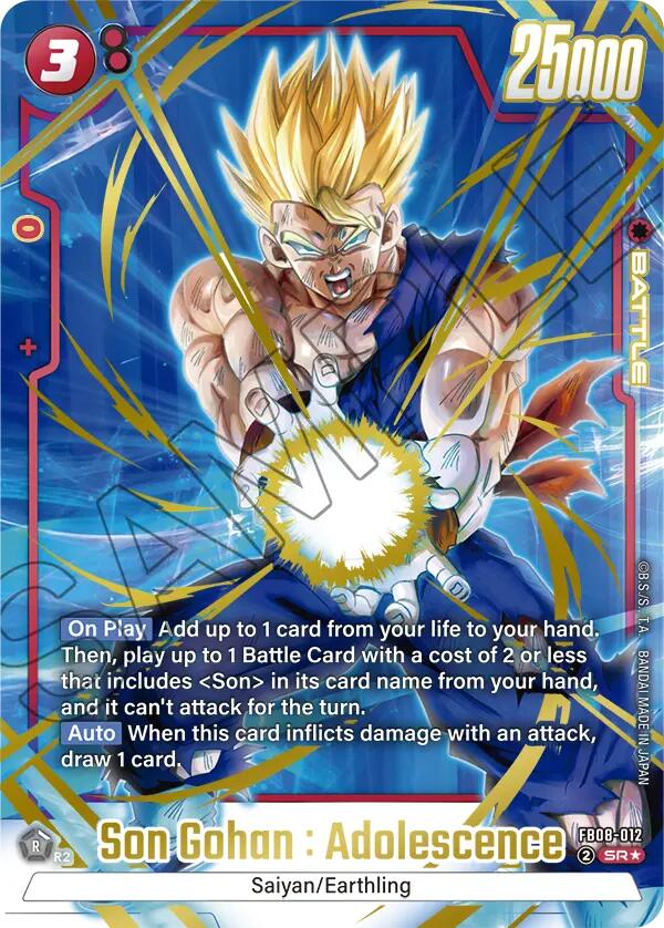 Son Gohan : Adolescence (FB08-012) (Alternate Art) [Saiyan's Pride] | Total Play