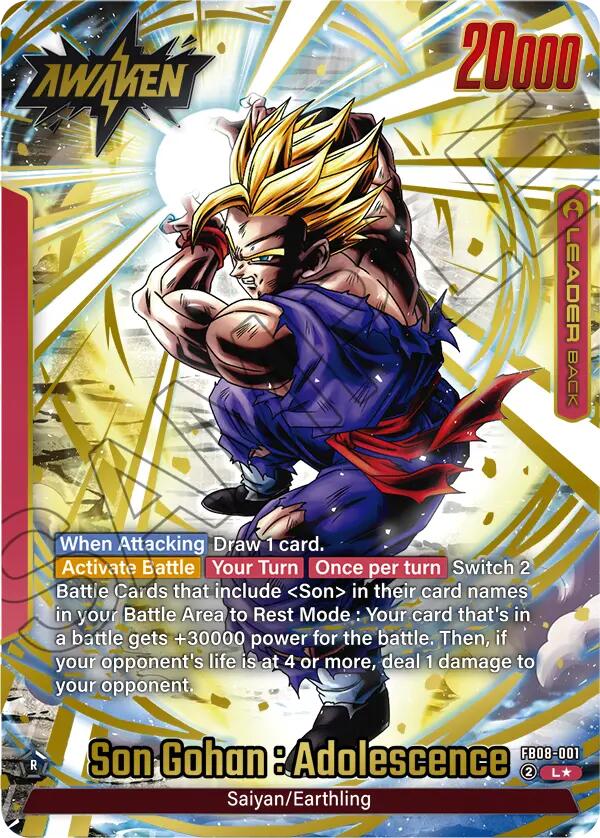 Son Gohan : Adolescence (FB08-001) (Alternate Art) [Saiyan's Pride] | Total Play