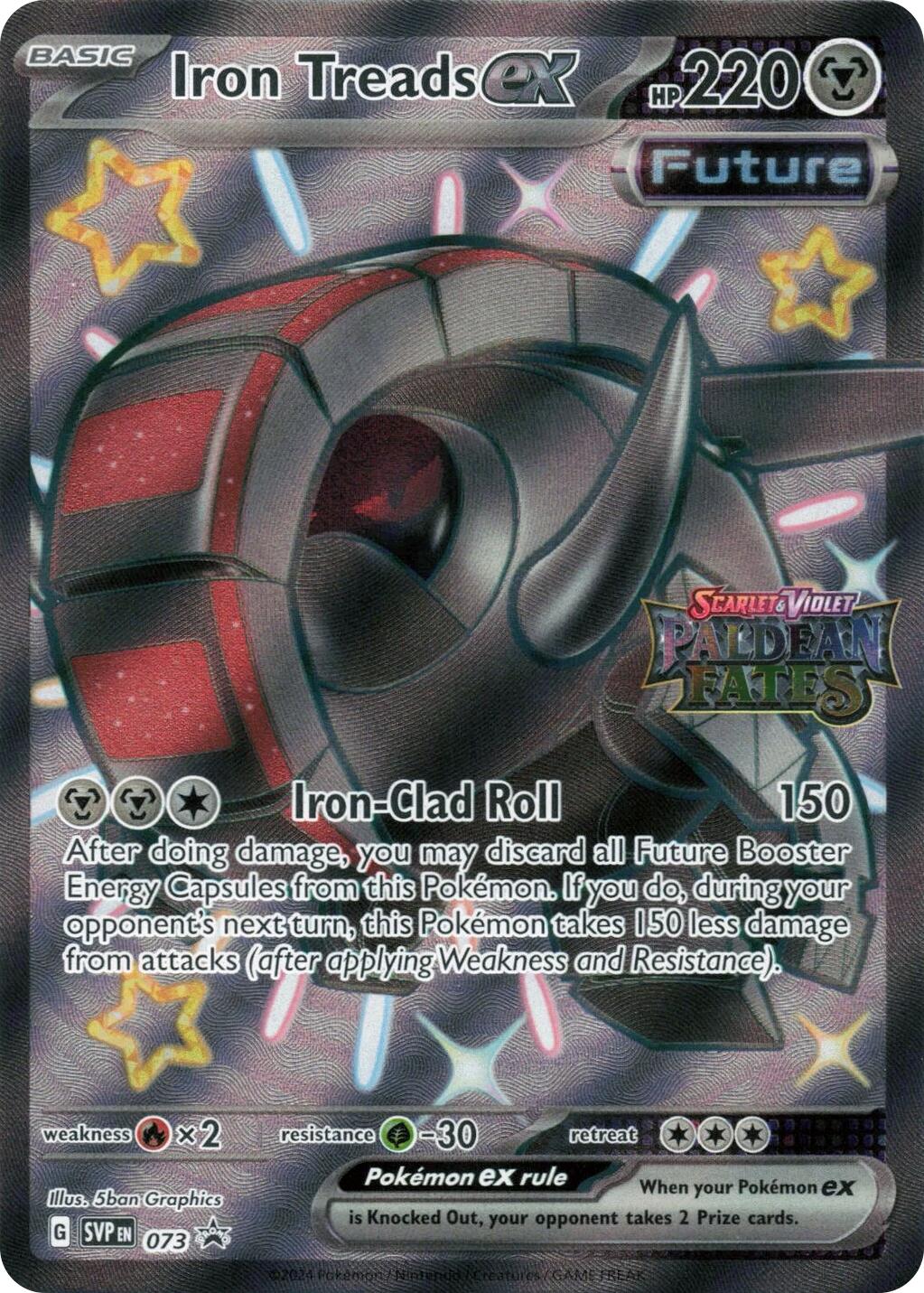 Iron Treads ex (073) (Paldean Fates Stamped) [Scarlet & Violet: Paldean Fates] | Total Play