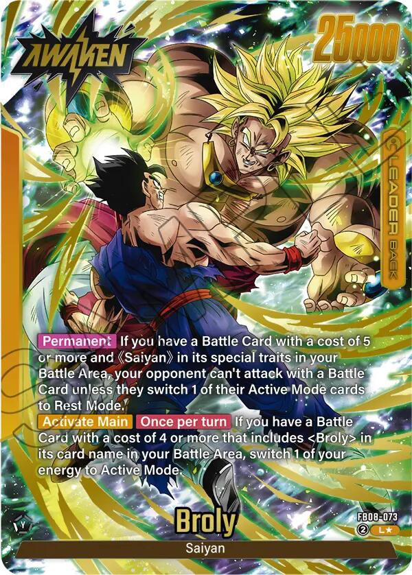 Broly (FB08-073) (Alternate Art) [Saiyan's Pride] | Total Play