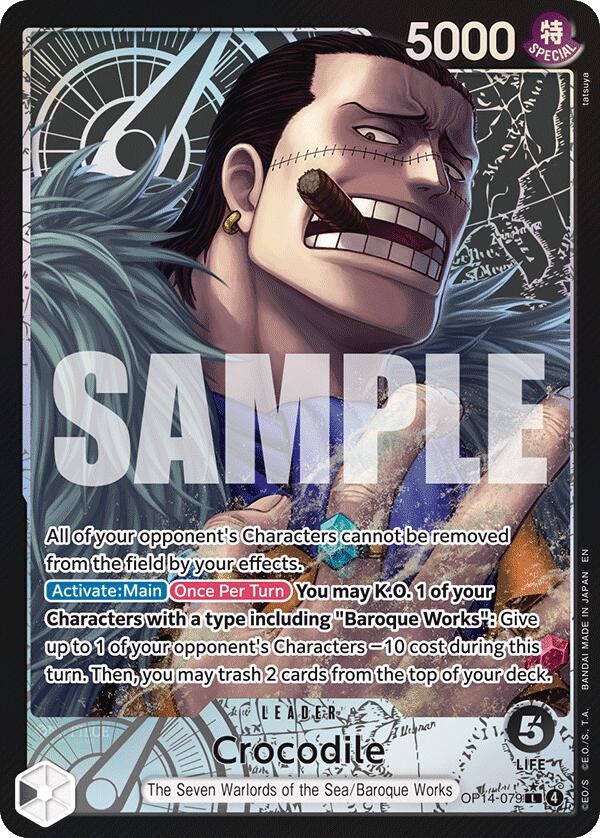 Crocodile (OP14-079) (Alternate Art) [The Azure Sea's Seven] | Total Play