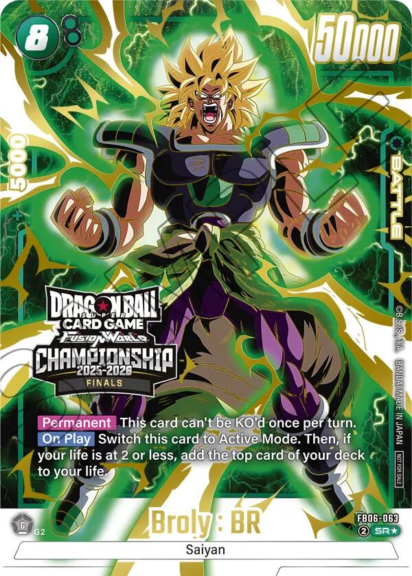 Broly : BR (FB06-063) (Championship 2025-2026 Finals) [Fusion World Tournament Cards] | Total Play