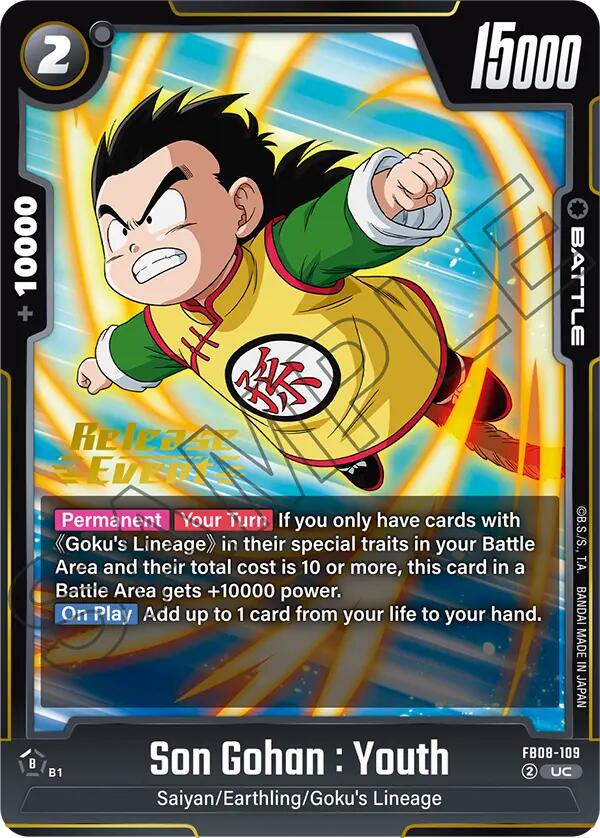 Son Gohan : Youth (FB08-109) [Saiyan's Pride Release Event] | Total Play
