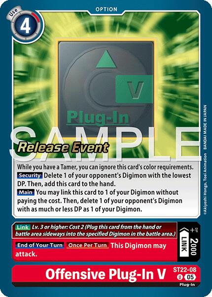 Offensive Plug-In V [ST22-08] [Starter Deck: Amethyst Mandala Advanced Deck Set Release Event Cards] | Total Play