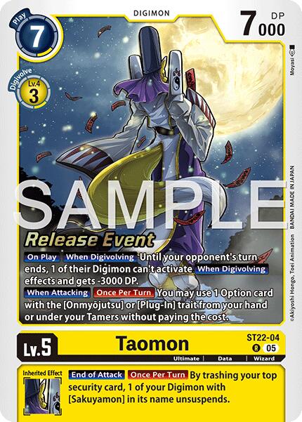 Taomon [ST22-04] [Starter Deck: Amethyst Mandala Advanced Deck Set Release Event Cards] | Total Play