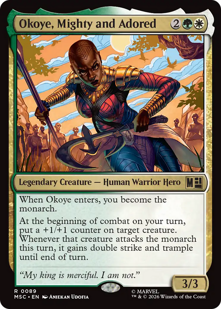Okoye, Mighty and Adored (Surge Foil) [Marvel Super Heroes Commander] | Total Play
