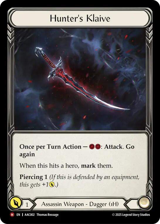 Hunter's Klaive [AAC002] (Armory Deck: Arakni) | Total Play