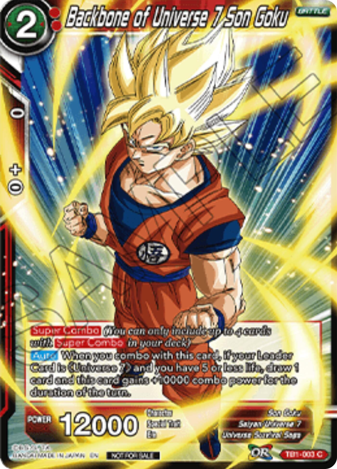 Backbone of Universe 7 Son Goku (Championship 2025 Finals Pack) (TB1-003) [Tournament Promotion Cards] | Total Play