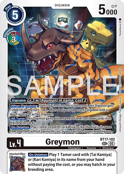 Greymon [BT17-102] [Advanced Booster Digimon Generation] | Total Play