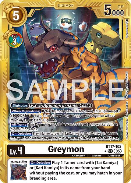Greymon [BT17-102] (Alternate Art) [Advanced Booster Digimon Generation] | Total Play
