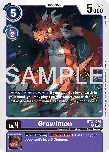 Growlmon [BT24-070] [Time Stranger] | Total Play