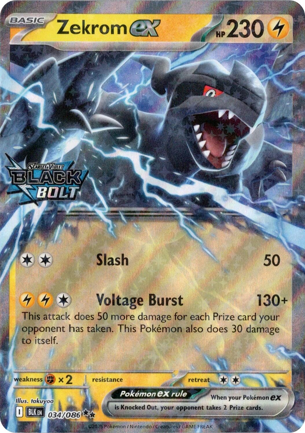 Zekrom ex (034/086) (Black Bolt Stamped) [Miscellaneous Cards] | Total Play