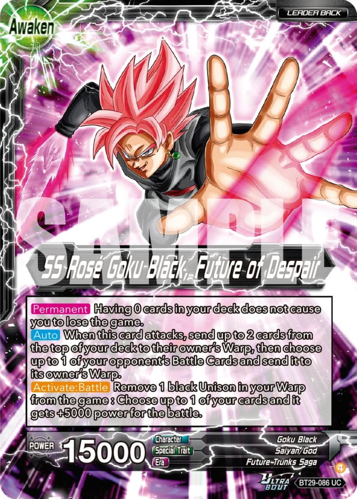 Goku Black // SS Rose Goku Black, Future of Despair (BT29-086) [Fearsome Rivals] | Total Play