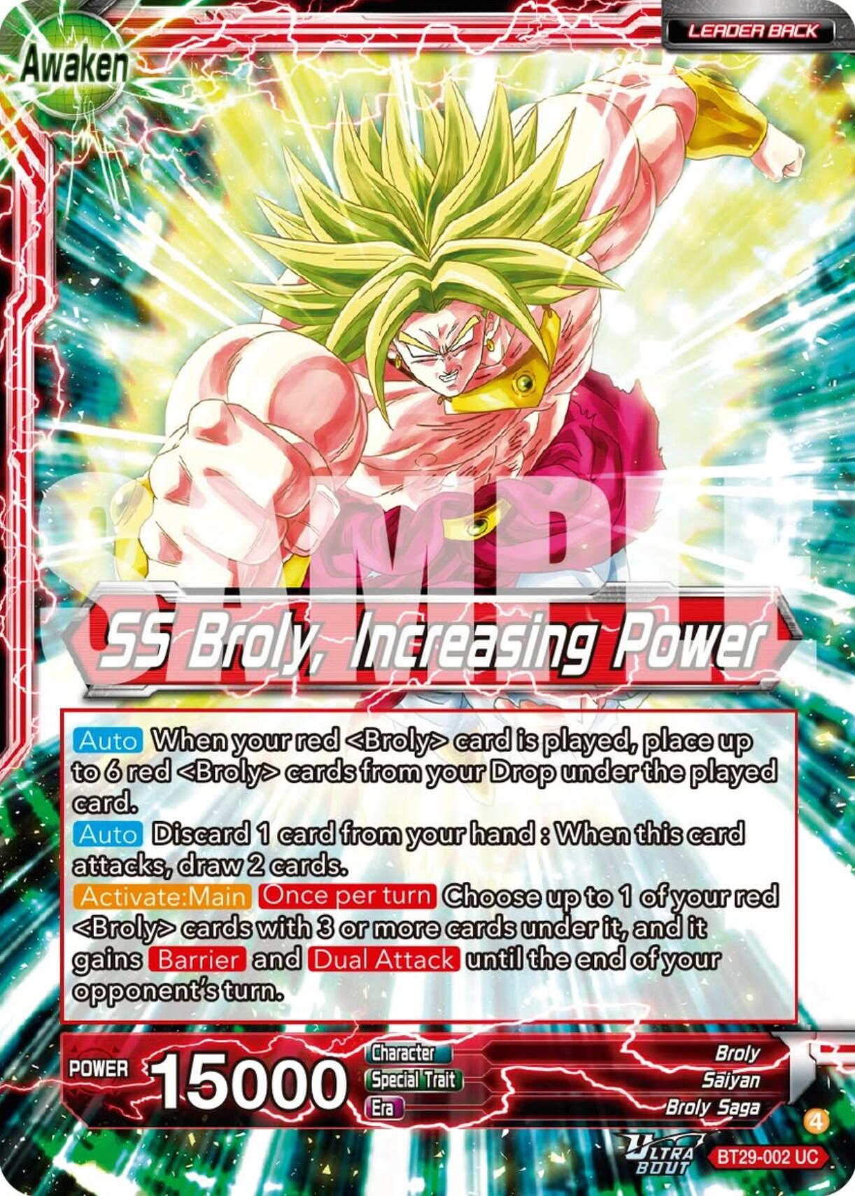 Broly // SS Broly, Increasing Power (BT29-002) [Fearsome Rivals] | Total Play