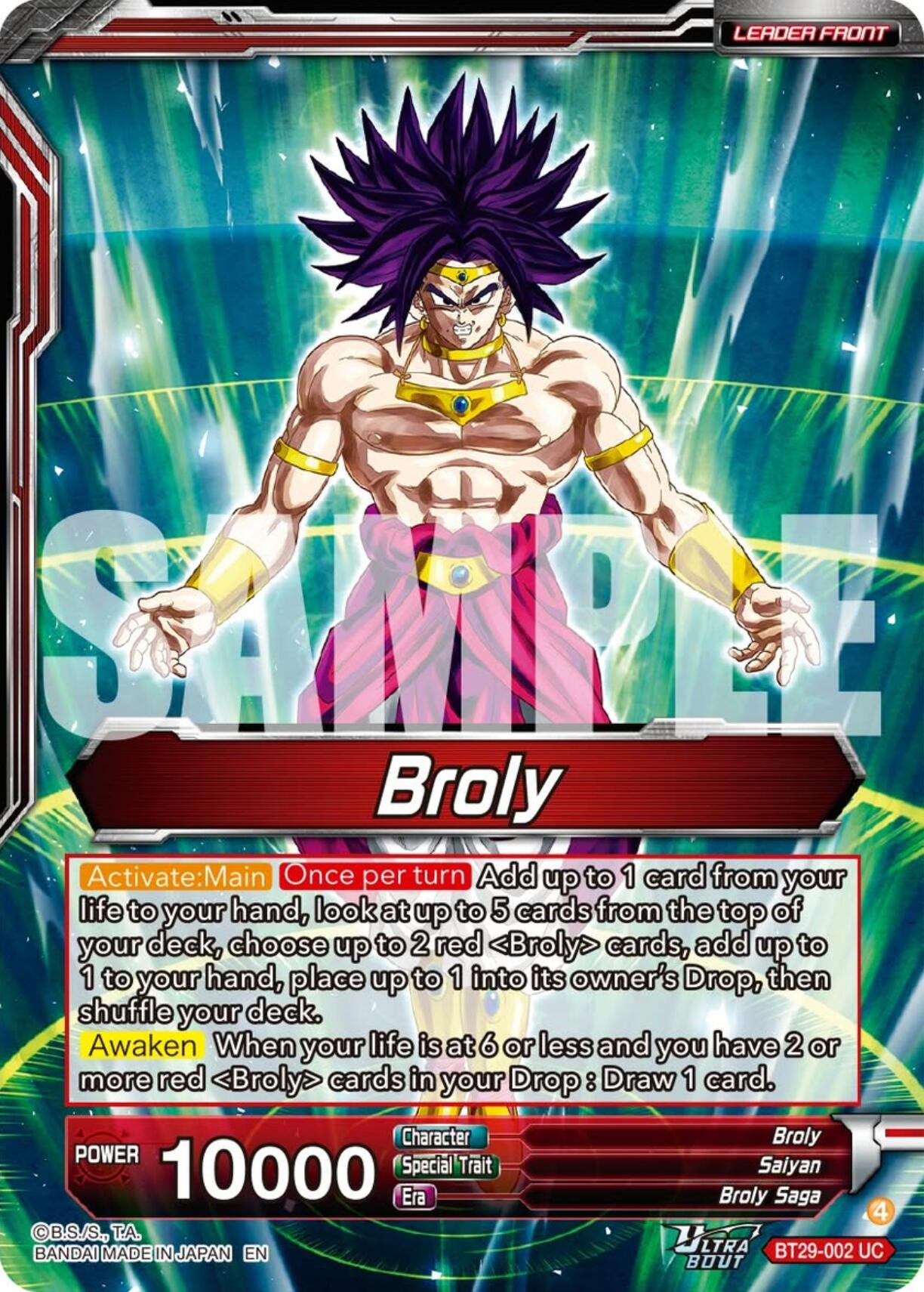 Broly // SS Broly, Increasing Power (BT29-002) [Fearsome Rivals] | Total Play